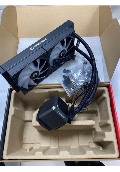 Rampage HelApple Uyumlu iOS D24 Siyah 12cm Fan Sıcaklık Göstergeli Intel Lga1700/amd Am5 Argb 240mm Sıvı Soğutmal