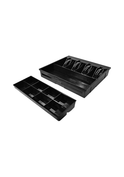 Metal Siyah Para Çekmecesi 4 Banknot 8 Bozuk Para Haznesi 41 X 41
