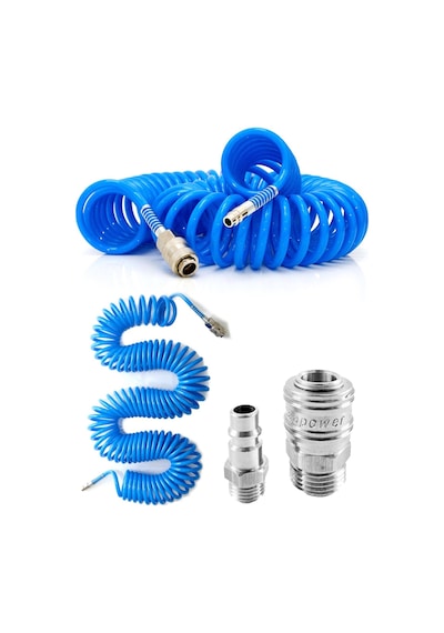 Profesyonel Yüksek Kalite Kompresör Spiral Hava Hortumu 8 Mm 15 M