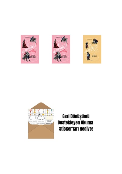 Üç Silahşörler 3 - Bragelonne Vikontu + Üç Silahşörler 3 - Bragelonne Vikontu Ciltli + Üç Silahşörler Ciltli + Okuma Sticker'ları