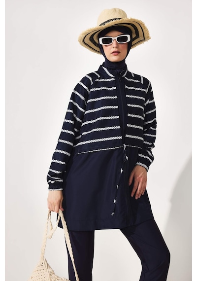 Defacto Regular Fıt Çiçekli 5li Burkini Mayo G7443ax26hsnv31 Lacivert-nv31