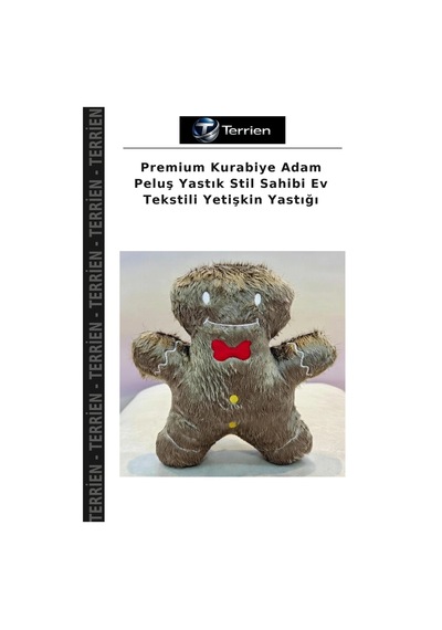 Premium Kurabiye Adam Peluş Yastık Stil Sahibi Ev Tekstili Yetişkin Yastığı Çok Renkli
