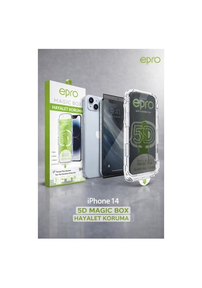 Epro Apple iPhone Uyumlu 14 5d Magic Box Hayalet Ekran Ve Kasa Koruma Seti