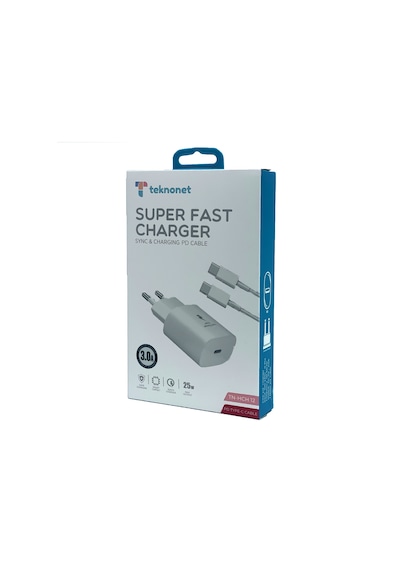 Teknonet TN-HCH12 25 W 3000 mAh Type-C Kablo + Şarj Aleti