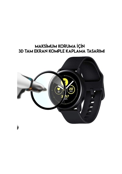 Samsung Galaxy Watch Active 2 44mm 3d Kavisli Nano Ekran Koruyucu Uyumlu