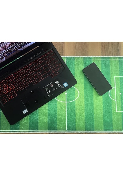 Mikrofiber Dekoratif Mouse Pad, 7mm Kalınlık, Kaygansız Taban, Leke Tutmaz, Su Geçirmez, Ofis Aksesuarı Yeşil Beyaz, 40x80cm