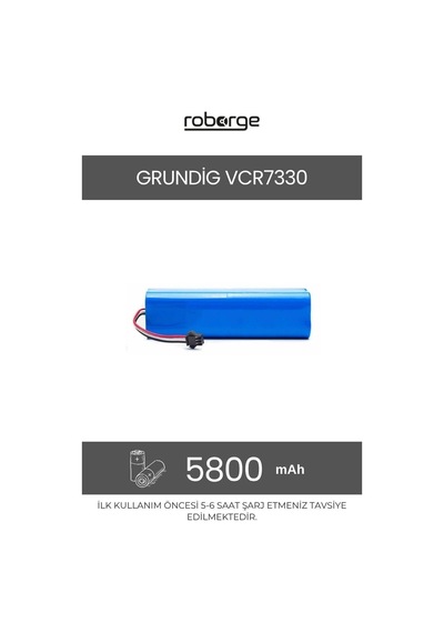 Grundig Vcr7330 Robot Süpürge Uyumlu Batarya 5800 Mah - Muadil Ürün