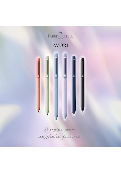 Faber-castell Avori Tükenmez Kalem, Toz Mavi Çok Renkli