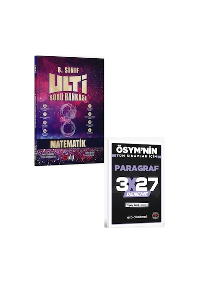 Ulti 2027 8. Sınıf Lgs Matematik Soru Bankası+ Evp Akademi Paragraf