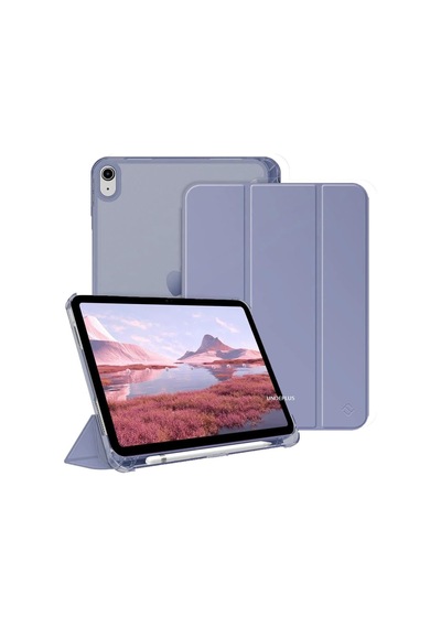 Apple iPad Uyumlu 11. A16 11inç/10. 10.9inç İle Uyumlu Kılıf Cover Kalem Bölmeli Pc Case Lavendery Gray Sku: Zeusb0dwn8xm24 Arka Kapak
