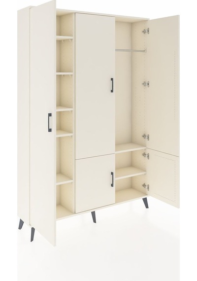 Arges Dolap 7 Raflı 5 Kapaklı Tek Askılı 132x30x195 Aytaşı-ay... Aytaşı