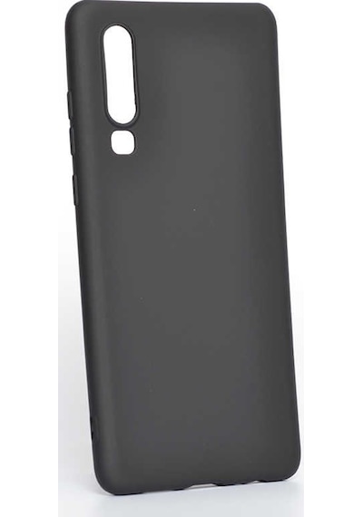 Kilifone - Huawei Uyumlu P30 - Kılıf Mat Renkli Esnek Premier Silikon Kapak - Siyah