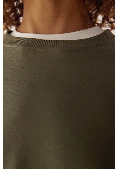 Penti Haki Oversize Bisiklet Yaka Sweatshirt Kh22