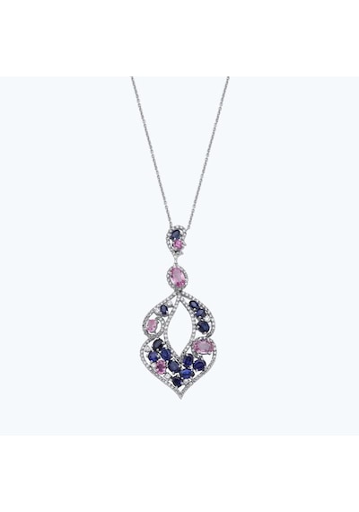 Altınbaş Pırlanta Safir Oval Kolye Arm040x-18k