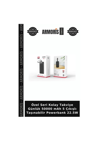 Özel Seri Kolay Takviye Günlük 50000 Mah 5 Çıkışlı Taşınabilir Powerbank 22.5w Çok Renkli