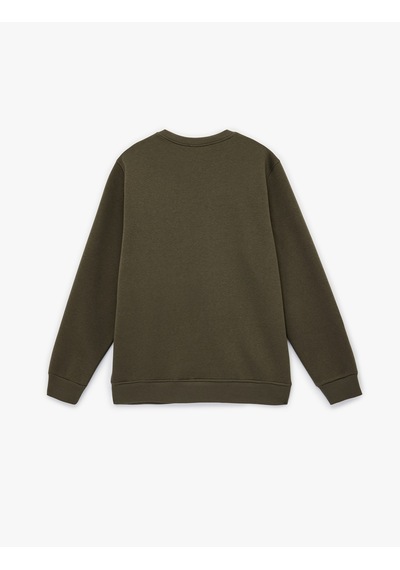 Koton Regular Fit Uzun Kollu Şardonlu Bisiklet Yaka Basic Baskılı Sweatshirt Haki 6sam70046mk Haki Koton Regular Fit Uzun Kollu Şardonlu Bisiklet Yaka Basic Baskılı Sweatshirt Haki 6sam70046mk Haki