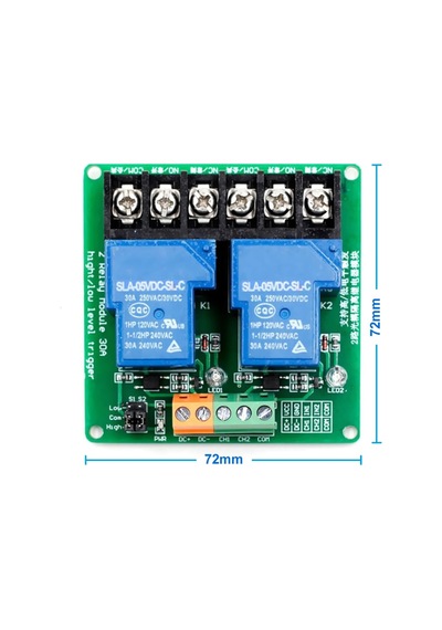 5v 2 Kanal 220v 30a Röle Modül Yüksek Akım Güç Kontrol Anahtarı Opto İzolasyon Düşük/yüksek Tetik