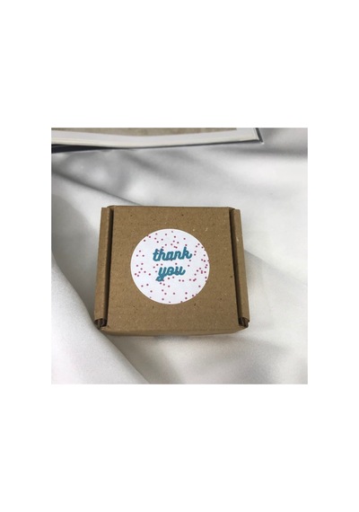 Thank You Etiketi Noktalı Desenli Küçük Harf Mat Sticker 4 Cm - 40 Adet Çok Renkli
