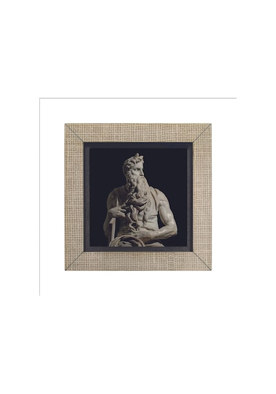 Musa'nın Hükmü Heykeli Heykeltıraş: Michelangelo Baskılı Mdf Magnet 7x7 342