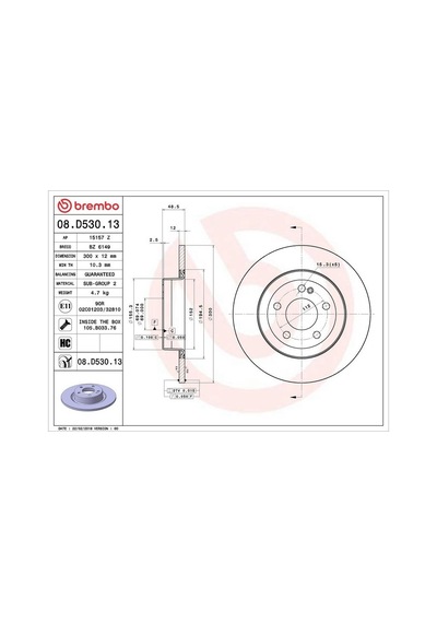 2 Adet Fren Dıskı Mercedes W205 C Serı Arka A0004230512
