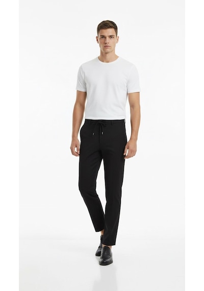 Plus Scorpion Erkek Bağcıklı Lastik Belli Slim Fit Kumaş Pantolon Rahat Kalıp, Günlük & Şık Kombin Pantolonu Siyah Plus Scorpion Erkek Bağcıklı Lastik Belli Slim Fit Kumaş Pantolon Rahat Kalıp, Günlük & Şık Kombin Pantolonu Siyah