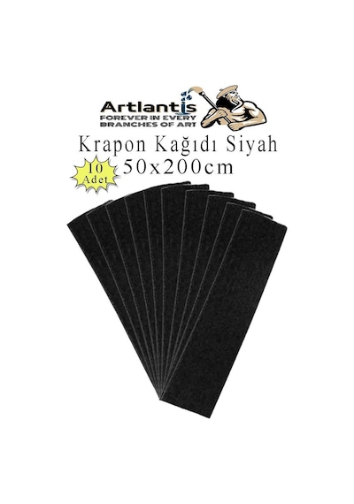 Renkli Krapon Kağıdı 50x200 Cm 10 Adet Renkli Grapon Kağıdı Okul Sınıf Etkinlik Kreş Okul Öncesi Kırapon Grafon Siyah