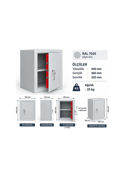 Sitco Ps440 Anahtarlı Kasa