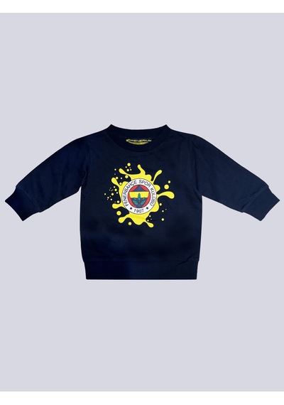 Fenerbahçe Lacivert 6 Renk Logolu Bebek Sweatshirt Fb Laci Yeni