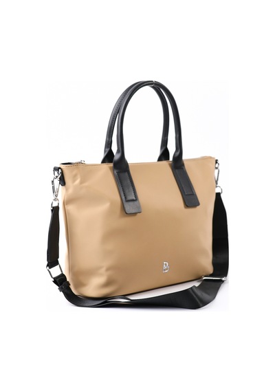 Bottier Bej Deri Saplı Kadın Shopper Çanta - Cnt028 Taba