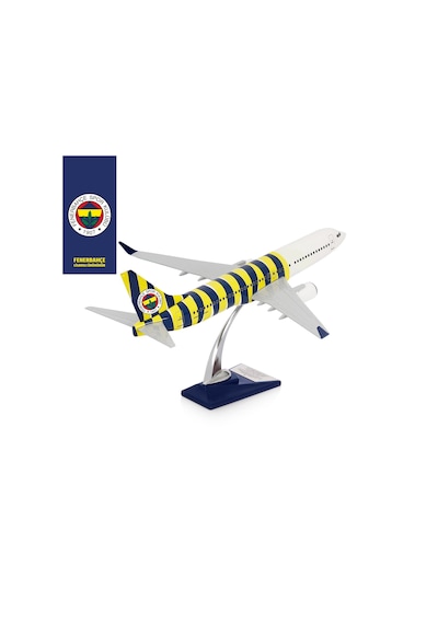Zekupp Boeing 737-800 1/100 Ölçek Fenerbahçe Lisanslı Çubuklu Tasarım Maket Uçak