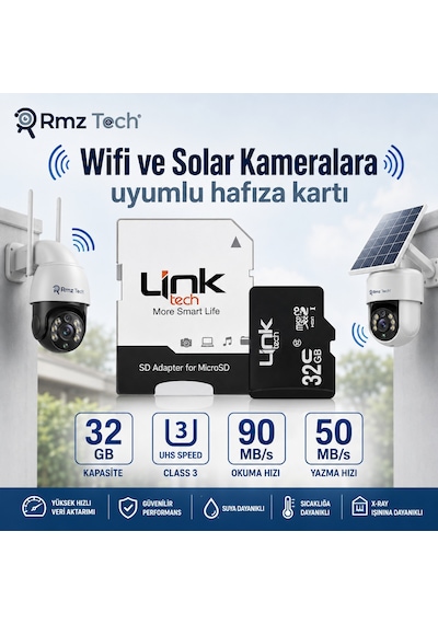 32 Gb Hafıza Kartı Wifi Ve Solar Kameralar İçin U3