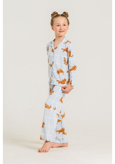 Rolypoly Kız Çocuk Cute Puppy Mavi Gömlek Pijama Takımı Rp3908-c-v2 Rp3908-c-v2