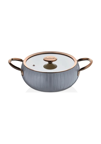 12002 - Allure - Pure Ceramıc - 9 Parça - Biogranit, Seramik, Set, Antrasit Gövde, Bakır Detay Antrasit - Bakır