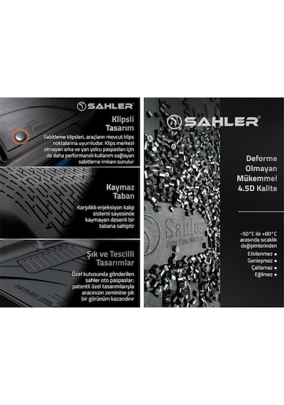 Sahler Peugeot E-3008 Elektrikli 2024+ 4,5d Havuzlu Paspas