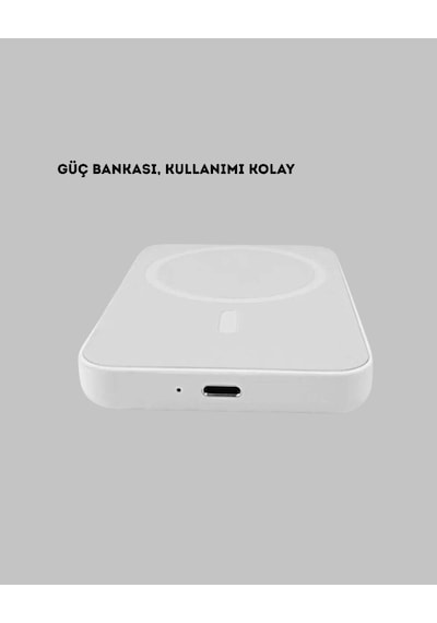 Manyetik Kablosuz Powerbank İphone 12/13/14/15 Uyumlu Hızlı Şarjlı Ultra Hafif Diğer