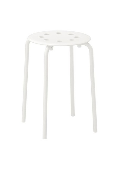 Ikea Marıus Tabure, Beyaz, 45 Cm