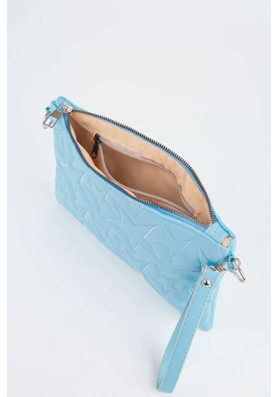 Vivaq Kadın Bebe Mavi Yıldız Nakışlı Suni Deri Bilek Ve Zincir Askılı Portföy El Ve Clutch Çanta