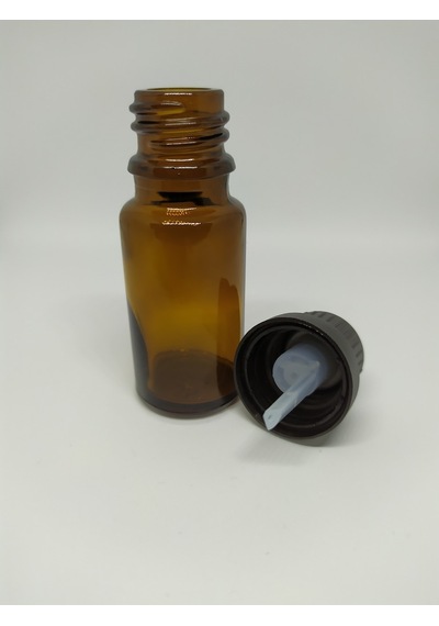 10Ml Cam Amber Şişe İçten Damlalıklı Kapak (10 Adet)