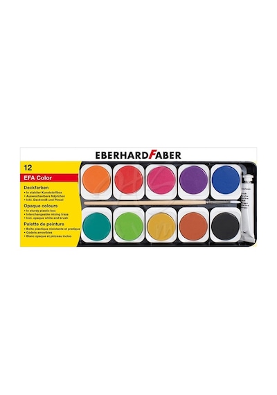Eberhard Faber Opak Sulu Boya Plastik Kutu 12li 578112