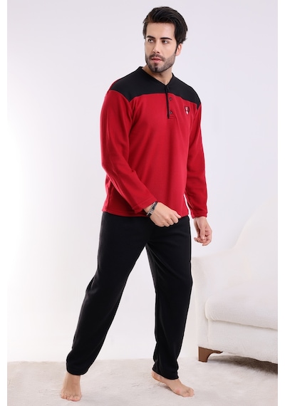 Wordex Falkon 7204 Polar Kışlık Erkek Ev Pijama Takımı Uyku Takımı Bordo Wordex Falkon 7204 Polar Kışlık Erkek Ev Pijama Takımı Uyku Takımı Bordo
