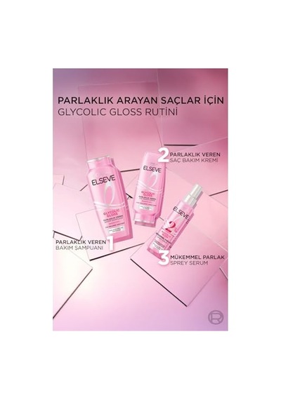 L'oréal Paris Elseve Glycolic Gloss Mükemmel Parlaklık Veren Saç Bakım Sprey Serumu 150ml