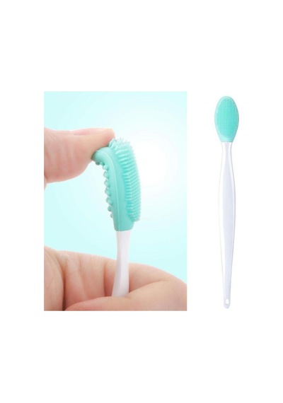 Beyaz Dudak Fırçası Peeling Etkili Gözenek Siyah Nokta Temizleyici Fırça 2 Adet