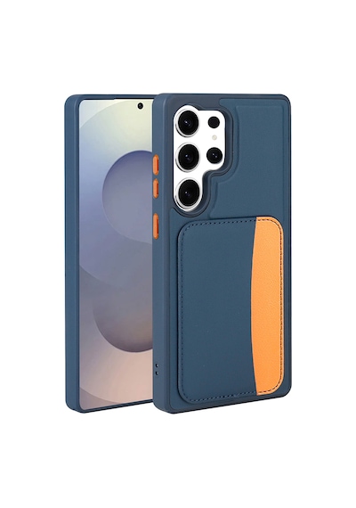 Zore Galaxy S25 Ultra Kılıf Kartlıklı Zore X-kart Silikon Kapak - Kahverengi
