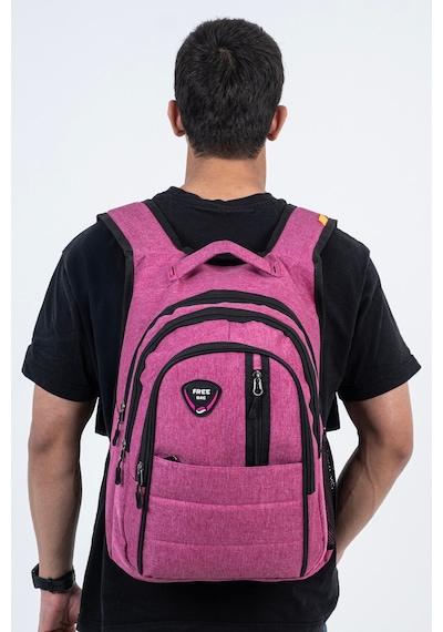 Çok Gözlü Ergonomik Sırt Çantası Su İtici Unisex Okul, Günlük Ve Seyahat Çantası Pembe Pembe