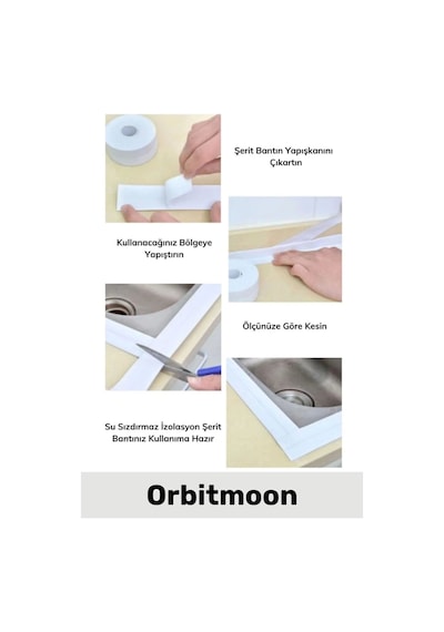 Özel Seri Premium Su Geçirmez Sızdırmaz Lavabo Küvet Yağ Nem Küf Önleyici 3.2m 2 Adet Izolasyon Bant