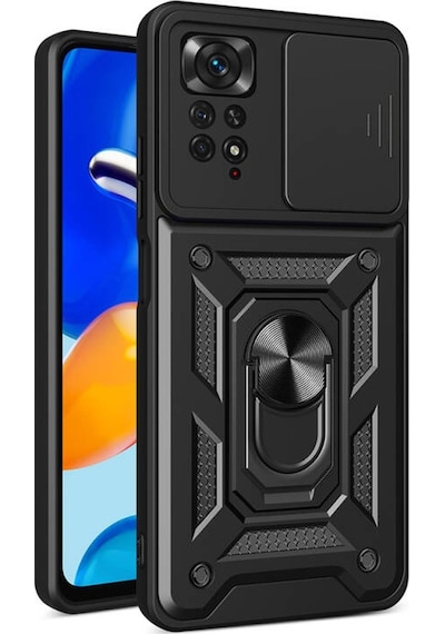 Nihcase Xiaomi Redmi Note 12 Pro 4g Kılıf Magnetik Standlı Kamera Korumalı Slide Sürgülü Cover Kapak