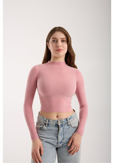 Modazeyosh Kadın Balıkçı Yaka Sandy Bluz Pembe