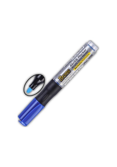 Akrilik Marker Yuvarlak Uç 1 Adet Brons Akrilik Markör Metal Seramik Ahşap Kumaş Tuval Cam Taş Mavi