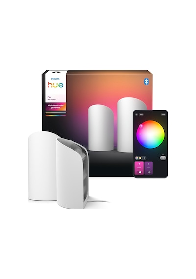 Philips Hue Flare 2'li Paket Akıllı Duvar Aydınlatma - Beyaz Rgb - Ayarlanabilir Renk Sıcaklığı Ve Parlaklık