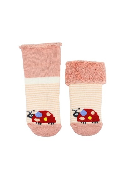 Kitikate Bibaby Biorganic Anımals Havlu Kaymaz Çorap 68370 Somon